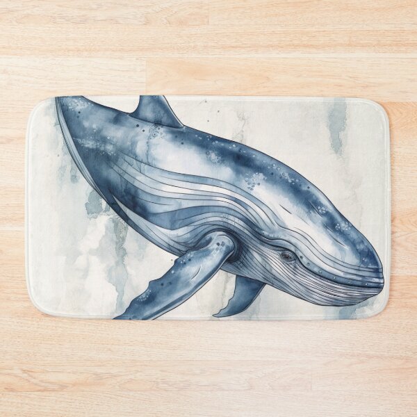 Artikelvorschau, Blauwal mit Wasserfarbe waschen entworfen und verkauft von Matt's Artificial Nature.