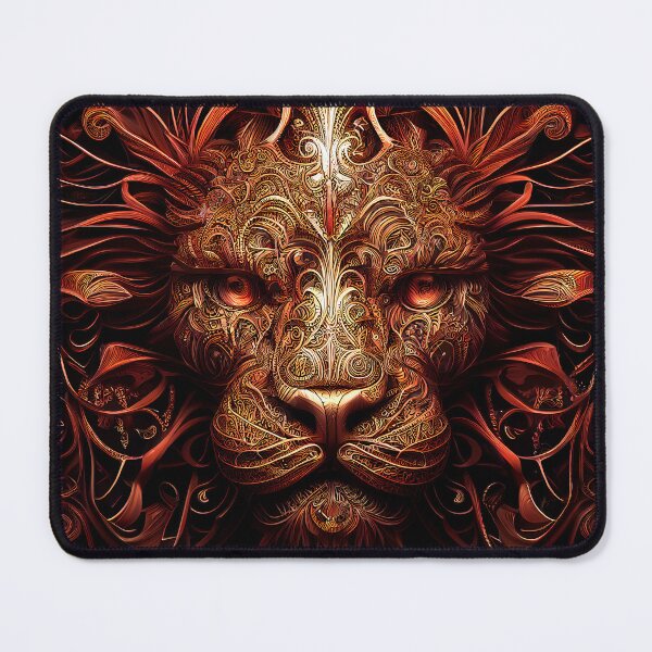 Item preview, Red Tribal Lion Spirit Animal designed and sold by ga-arts.
