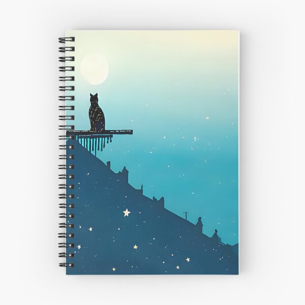 Aperçu de l'œuvre CHAT NOIR BLEU LUNE créée et vendue par PhimaDesing.