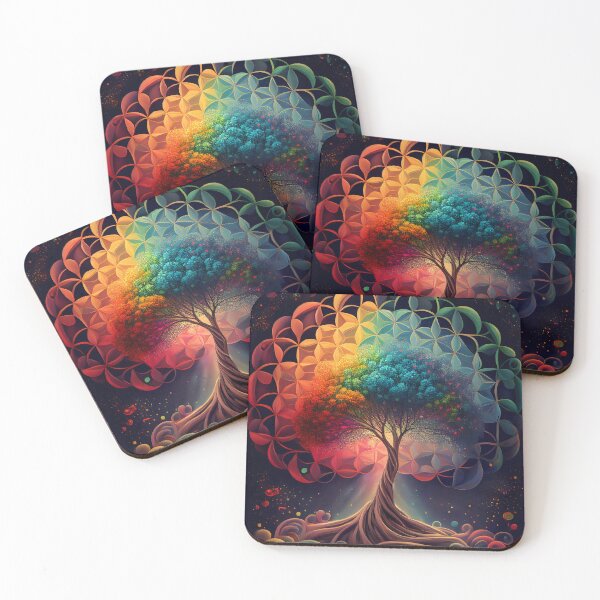 Item preview, Psychedelic Tree of Sacred Geometry designed and sold by ga-arts.