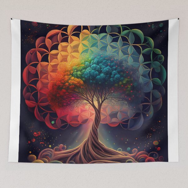 Item preview, Psychedelic Tree of Sacred Geometry designed and sold by ga-arts.