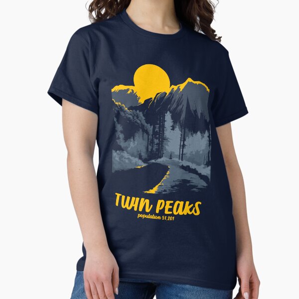Vista previa del artículo con la obra «Cartel de bienvenida tonal al estilo de los parques nacionales de Twin Peaks», diseñado y vendido por FifthSun.