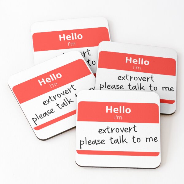 Item preview, Hello I'm extrovert, please talk to me designed and sold by whyttwhytt.