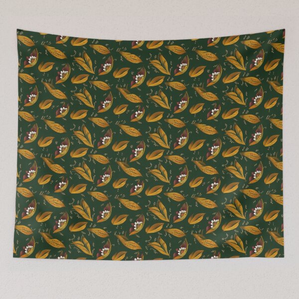 Item preview, Mandel shape floral abstract pattern, inspired by India designed and sold by EmeraldeaArt.