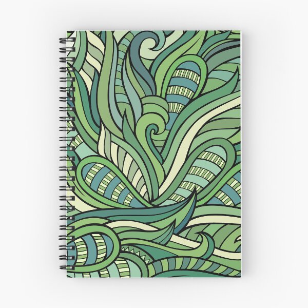 Item preview, Green Line Art Pattern designed and sold by KatsCanvas.