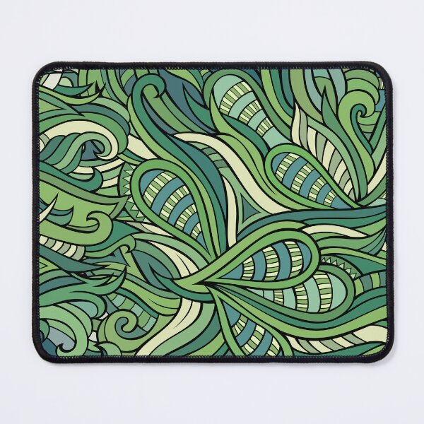Item preview, Green Line Art Pattern designed and sold by KatsCanvas.