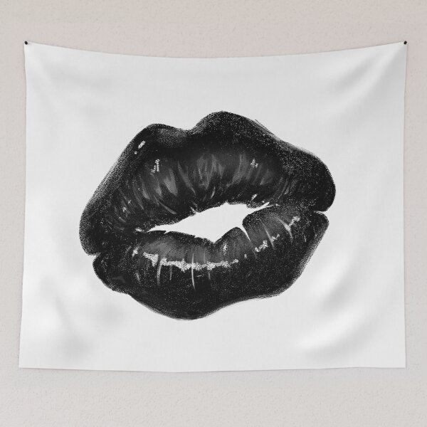 Item preview, Labios negros. Beso.  designed and sold by Nyctophiles.