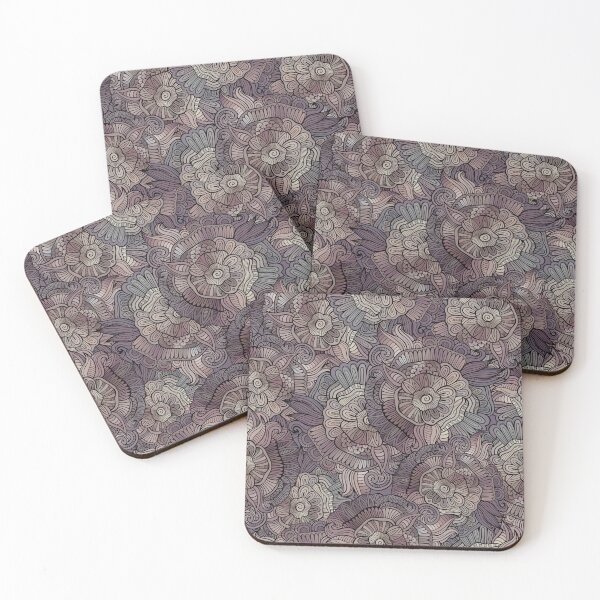 Item preview, Purple Vintage Line Art Pattern designed and sold by KatsCanvas.