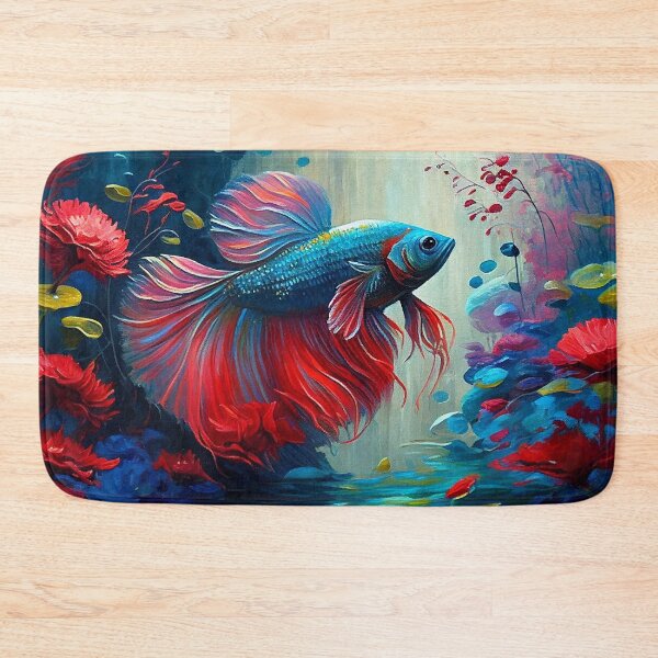 Item preview, Betta Fish Swimming Through a Sea of Red Corals  designed and sold by neuzoticart.