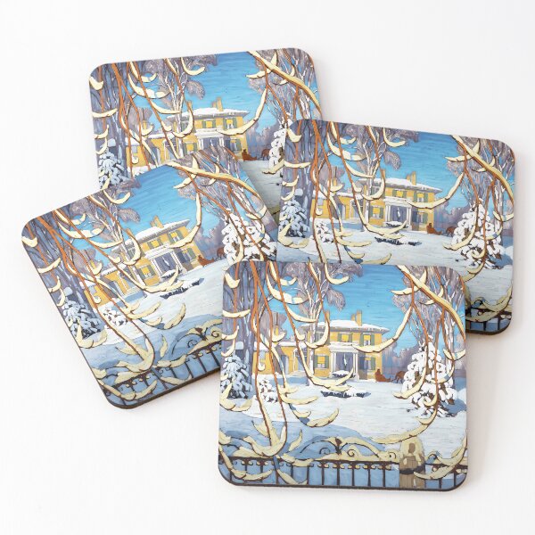 Item preview, Red Sleigh, House, Winter by Lawren Harris designed and sold by TheRedVineyard.