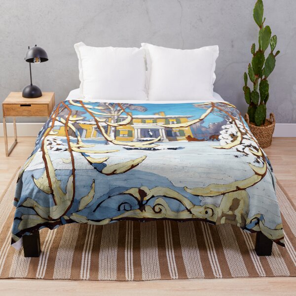 Item preview, Red Sleigh, House, Winter by Lawren Harris designed and sold by TheRedVineyard.