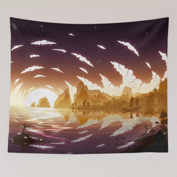 Item preview, Puesta de sol más allá de Liyue designed and sold by Sevenics.
