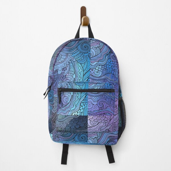 Item preview, Purple and Blue Line Art Pattern designed and sold by KatsCanvas.
