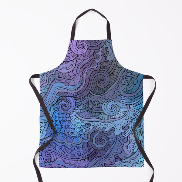 Item preview, Purple and Blue Line Art Pattern designed and sold by KatsCanvas.