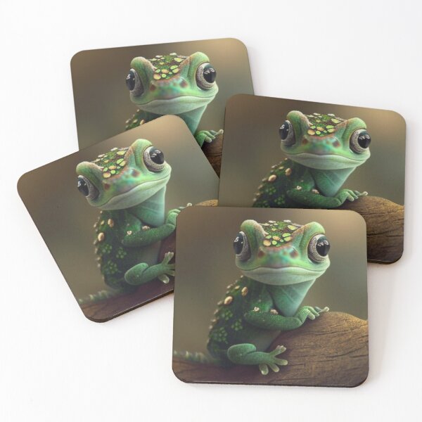 Item preview, Cute gekko with button eyes designed and sold by M-Lin.