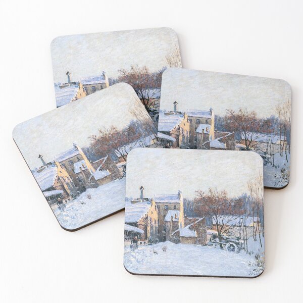Item preview, Snowscape in France by Alfred Sisley designed and sold by tomorrowsart.