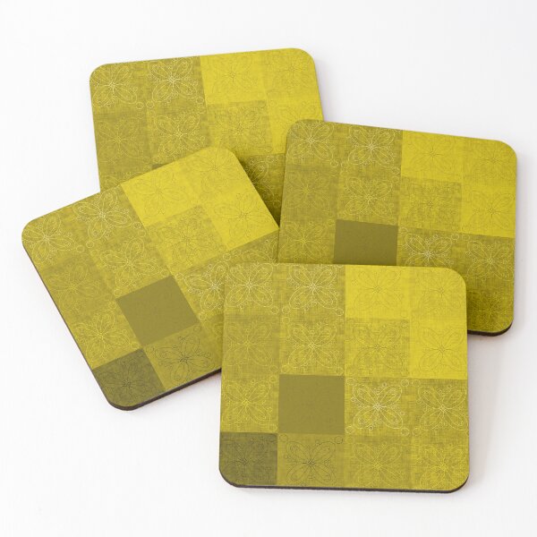 Item preview, Linen patchwork - yellow designed and sold by PurpleSandpiper.