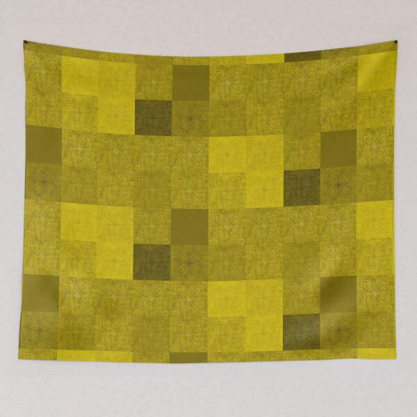 Item preview, Linen patchwork - yellow designed and sold by PurpleSandpiper.