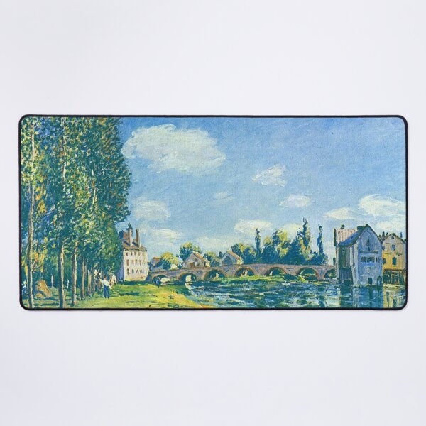 Item preview, Alfred Sisley -Bridge  and Water Mill of Moret in Summer designed and sold by tomorrowsart.