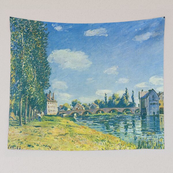 Item preview, Alfred Sisley -Bridge  and Water Mill of Moret in Summer designed and sold by tomorrowsart.