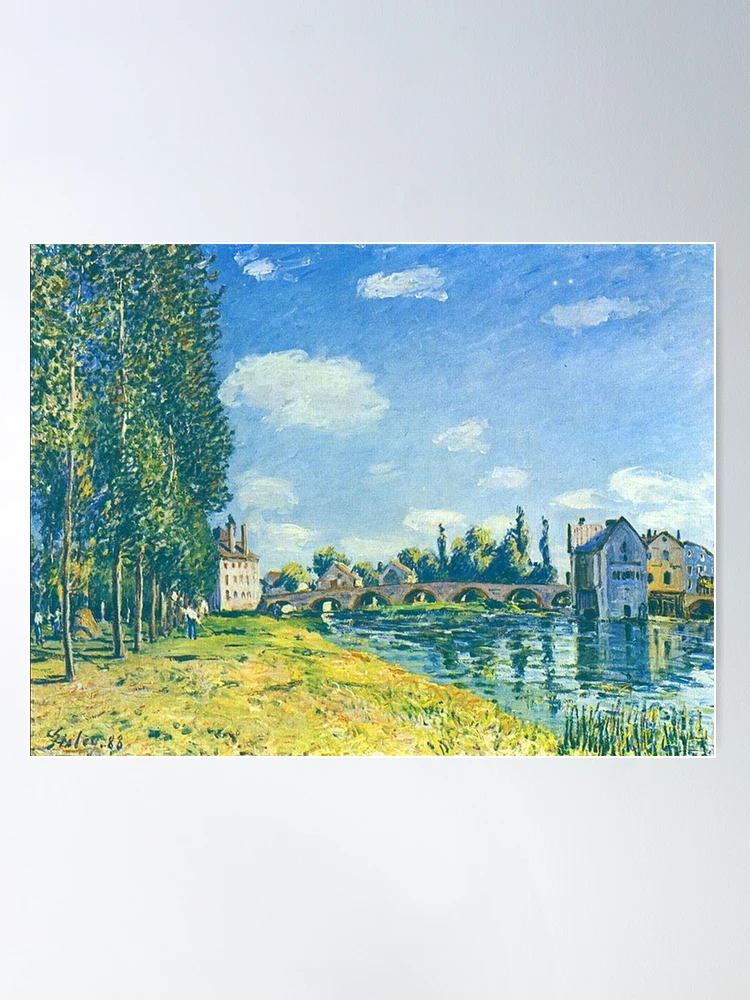 Alfred Sisley -Bridge and Water Mill of Moret in Summer | Poster