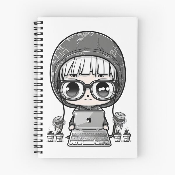 Item preview, Cute hacker hacking laptop with friends designed and sold by NxtGenArt.