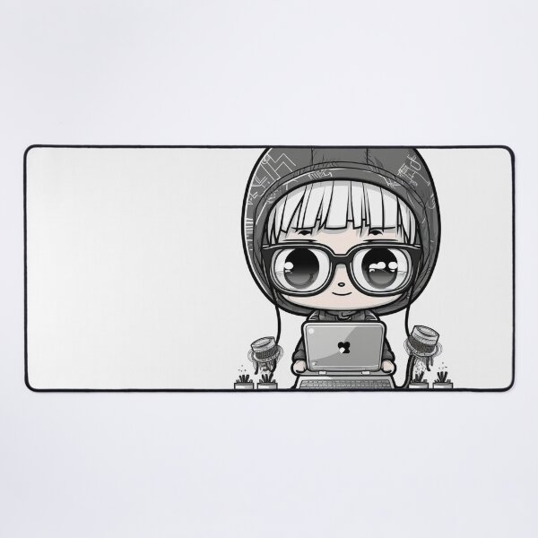 Item preview, Cute hacker hacking laptop with friends designed and sold by NxtGenArt.