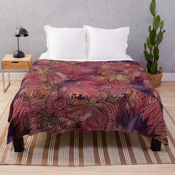 Item preview, Purple, Red and Yellow Line Art Pattern designed and sold by KatsCanvas.