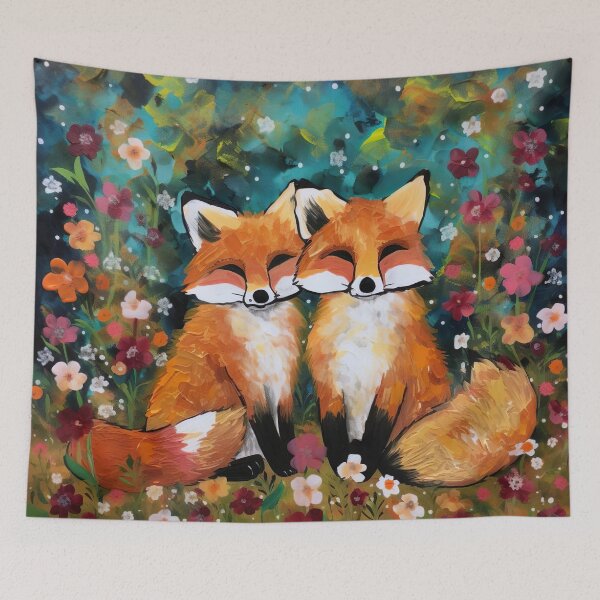 Item preview, Finger painted fox love designed and sold by Matt's Artificial Nature.