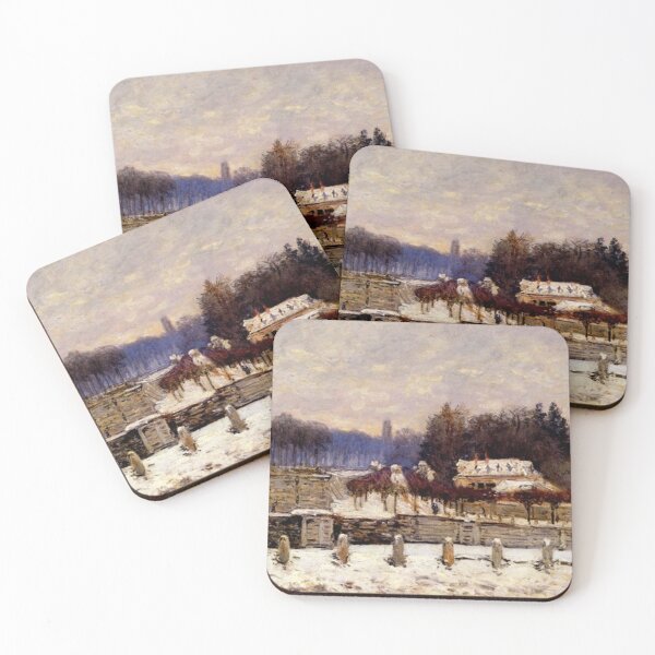 Item preview, The Watering Place at Marly le roi (snow) Alfred Sisley designed and sold by tomorrowsart.