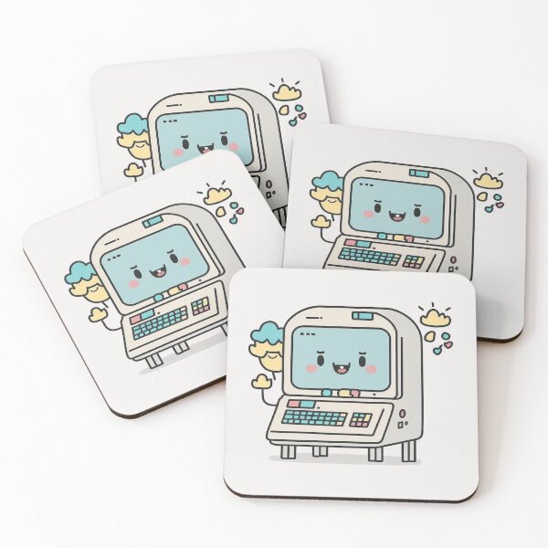 Item preview, Cute computer surrounded by clouds designed and sold by NxtGenArt.