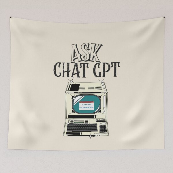 Item preview, ASK CHAT GPT FOR THE LOTTO NUMBERS FUNNY CHAT GPT t-SHIRTS designed and sold by VBRIdesings.