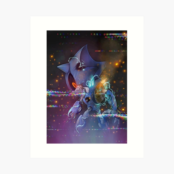 Malfunction metal sonic  Art Board Print for Sale by DeadDarkXIII