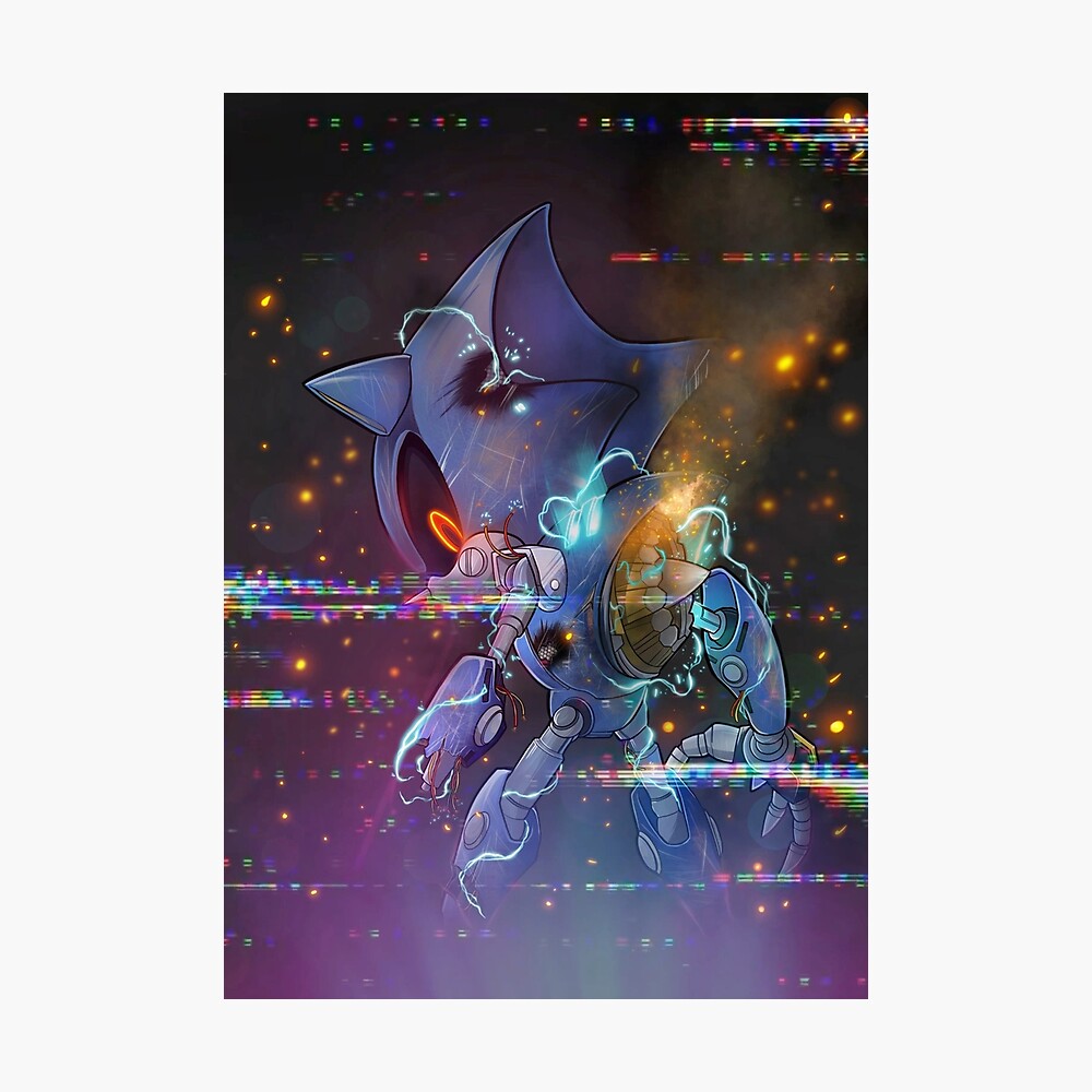 Malfunction metal sonic  Art Board Print for Sale by DeadDarkXIII