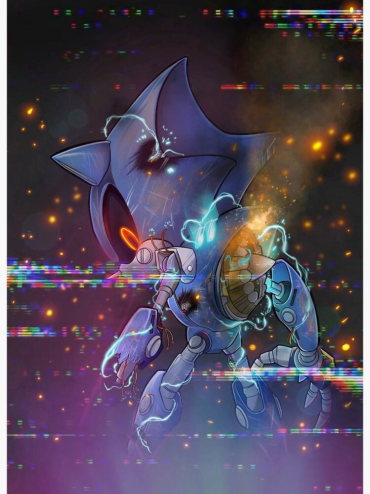 Malfunction metal sonic  Art Board Print for Sale by DeadDarkXIII