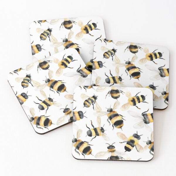 Item preview, Buzzing Beauty: Watercolor Bumblebee Pattern Apparel and Homeware Collection designed and sold by ThePurpleMelon.