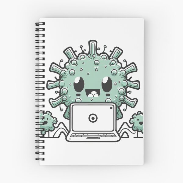 Item preview, Cute happy computer virus will eat your data designed and sold by NxtGenArt.