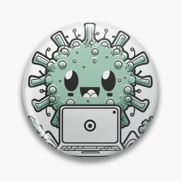 Item preview, Cute happy computer virus will eat your data designed and sold by NxtGenArt.