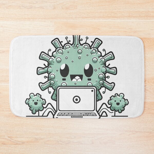 Item preview, Cute happy computer virus will eat your data designed and sold by NxtGenArt.