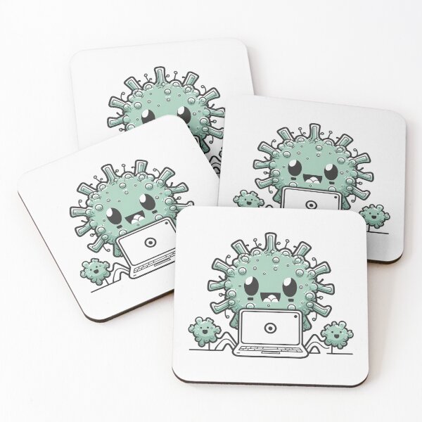 Item preview, Cute happy computer virus will eat your data designed and sold by NxtGenArt.