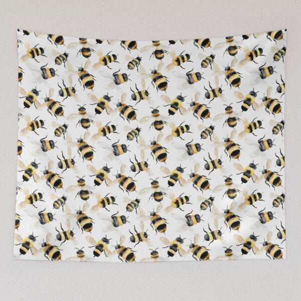 Item preview, Buzzing Beauty: Watercolor Bumblebee Pattern Apparel and Homeware Collection designed and sold by ThePurpleMelon.