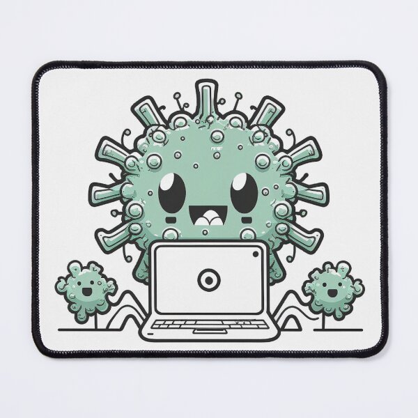 Item preview, Cute happy computer virus will eat your data designed and sold by NxtGenArt.