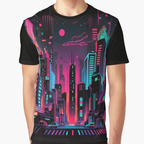 Item preview, AI Generated Neon City designed and sold by BogoAi.