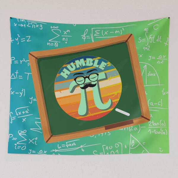 Item preview, Funny "Humble Pi" Abstract Retro Math Chalkboard  designed and sold by Write-to-Rebel.
