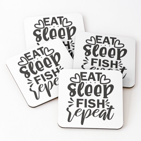 Item preview, Eat sleep fish repeat designed and sold by Blackstar Design Studio.