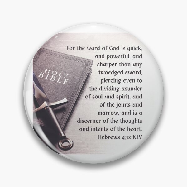 Item preview, Hebrews 4:12 King James Version Bible Verse designed and sold by Caregiverology.