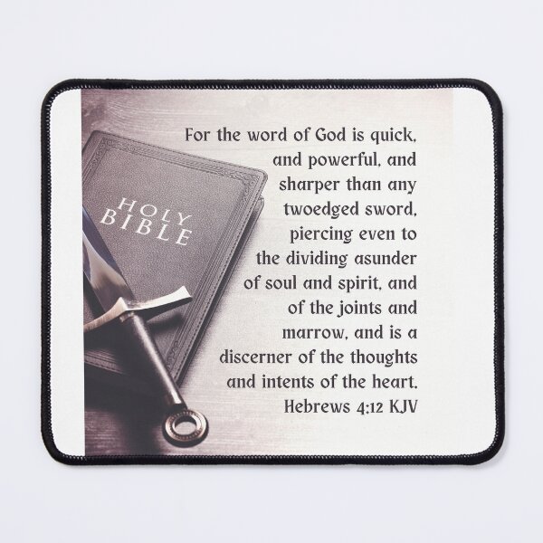 Item preview, Hebrews 4:12 King James Version Bible Verse designed and sold by Caregiverology.
