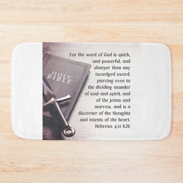 Item preview, Hebrews 4:12 King James Version Bible Verse designed and sold by Caregiverology.