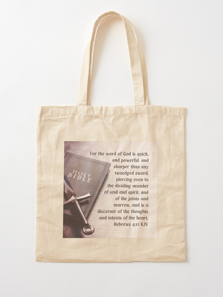 Hebrews Verse Tote Bag Hebrews Verse Tote Bag