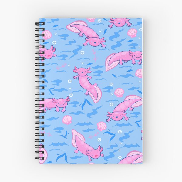 Item preview, cute pink Axolotl underwater seashells designed and sold by Gossip Rag.